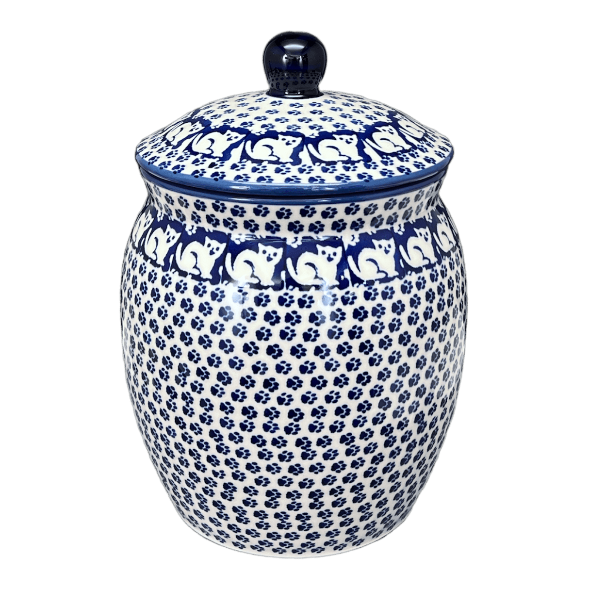 Canister, 2 Liter in "Kitty Cat Path" by Manufaktura | P074T-KOT6