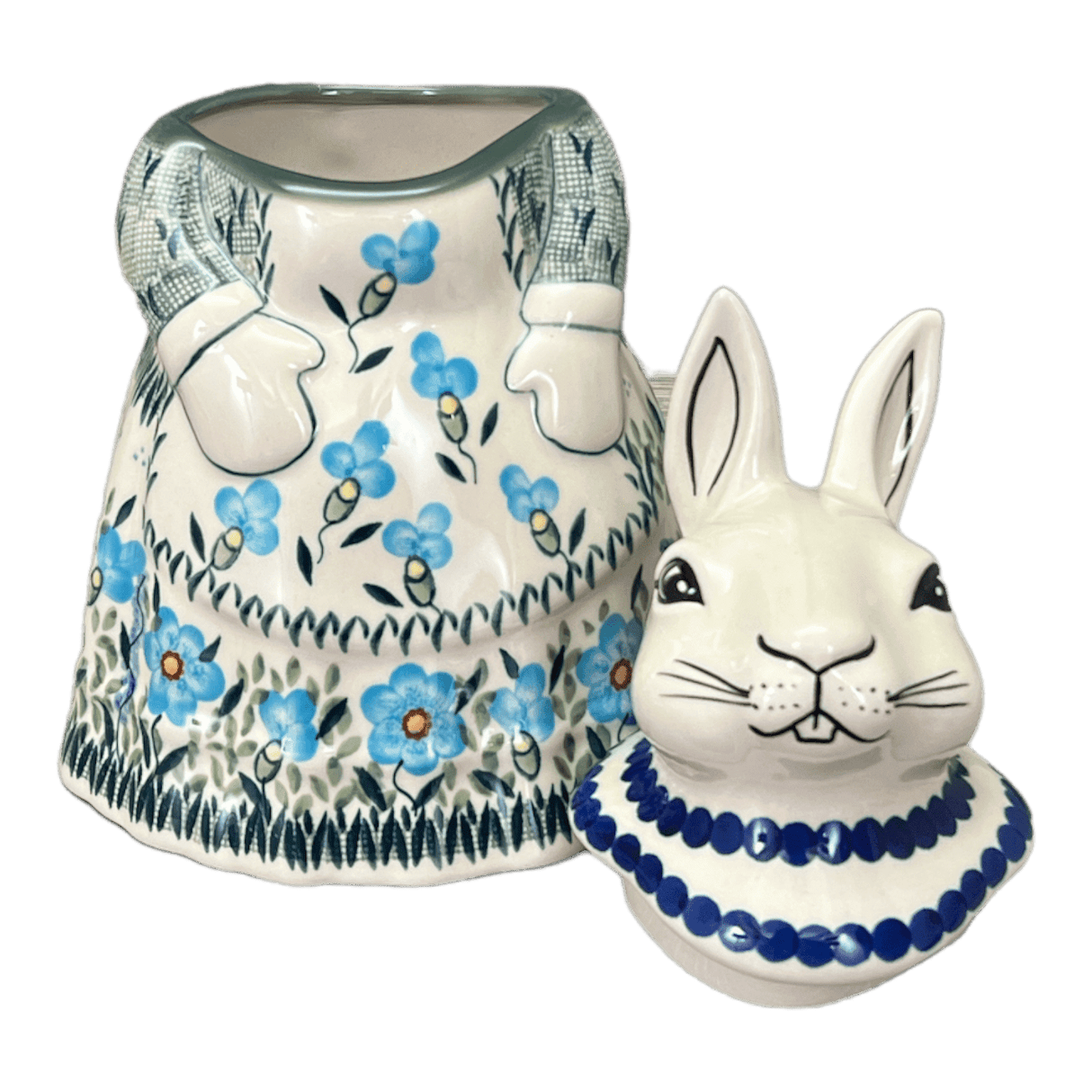 Cookie Jar, Rabbit, 11.25" in "Garden Party" by Manufaktura | P080S-BUK1