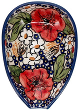 Spoon Rest, Small, 3.5" in "Poppies & Posies" by Manufaktura | P093S-IM02