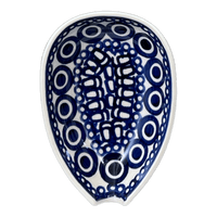 A picture of a Polish Pottery Spoon Rest, Small, 3.5" in "Gothic" by Manufaktura | P093T-13 as shown at PolishPotteryOutlet.com/products/spoon-rest-gothic-p093t-13