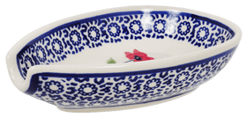 Polish Pottery Small Spoon Rest (Poppy Garden) | P093T-EJ01 Additional Image at PolishPotteryOutlet.com