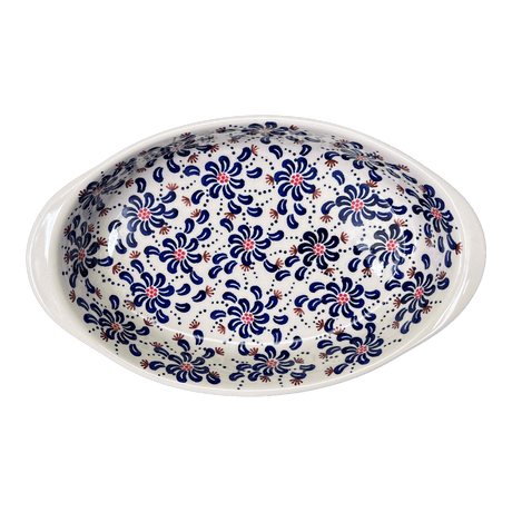 Baker, Oval, 7.5" x 12" in "Floral Fireworks" by Manufaktura | P098U-BSAS