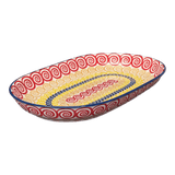 Plate, Roaster, Oval, 7"x11" in "Psychedelic Swirl" by Manufaktura | P099M-CMZK