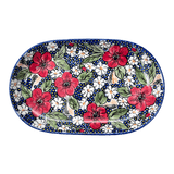 Plate, Roaster, Oval, 7"x11" in "Poppies & Posies" by Manufaktura | P099S-IM02