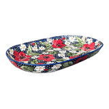 Plate, Roaster, Oval, 7"x11" in "Poppies & Posies" by Manufaktura | P099S-IM02