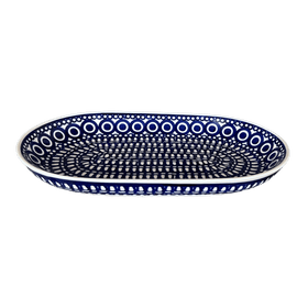Polish Pottery 7"x11" Oval Roaster (Gothic) | P099T-13 Additional Image at PolishPotteryOutlet.com