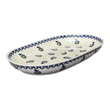 Plate, Roaster, Oval, 7"x11" in "Green Apple" by Manufaktura | P099T-15