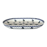 Plate, Roaster, Oval, 7"x11" in "Green Apple" by Manufaktura | P099T-15