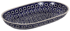 Polish Pottery 7"x11" Oval Roaster (Eyes Wide Open) | P099T-58 Additional Image at PolishPotteryOutlet.com