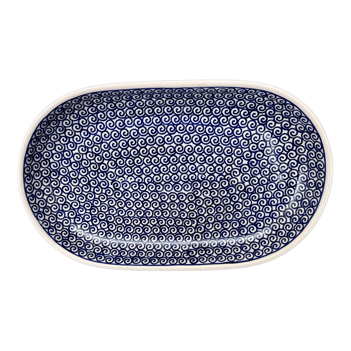 Plate, Roaster, Oval, 7"x11" in "Riptide" by Manufaktura | P099T-63