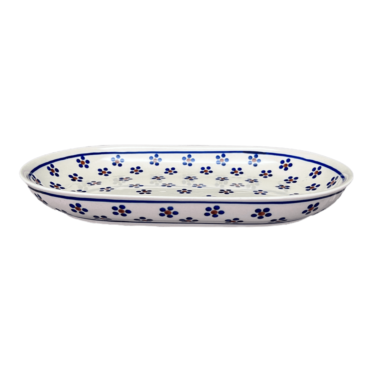 Plate, Roaster, Oval, 7"x11" in "Petite Floral" by Manufaktura | P099T-64