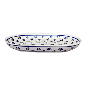 Polish Pottery 7"x11" Oval Roaster (Petite Floral) | P099T-64 Additional Image at PolishPotteryOutlet.com