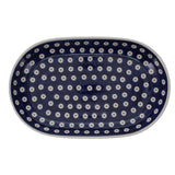 Plate, Roaster, Oval, 7"x11" in "Dot to Dot" by Manufaktura | P099T-70A