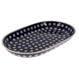 Plate, Roaster, Oval, 7"x11" in "Dot to Dot" by Manufaktura | P099T-70A