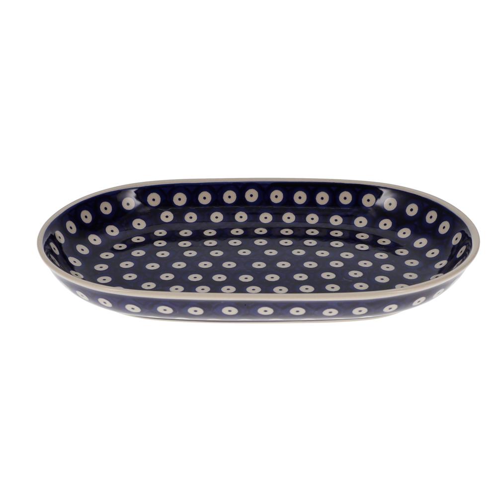 Plate, Roaster, Oval, 7"x11" in "Dot to Dot" by Manufaktura | P099T-70A