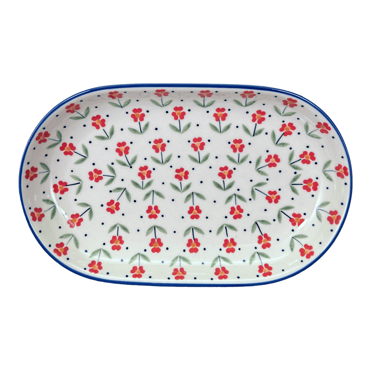 Plate, Roaster, Oval, 7"x11" in "Simply Beautiful" by Manufaktura | P099T-AC61