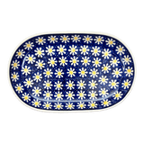 Plate, Roaster, Oval, 7"x11" in "Mornin' Daisy" by Manufaktura | P099T-AM