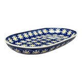Plate, Roaster, Oval, 7"x11" in "Mornin' Daisy" by Manufaktura | P099T-AM