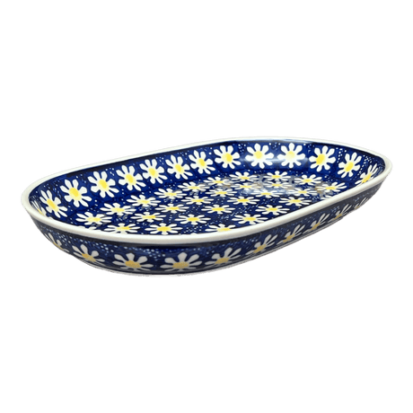 Plate, Roaster, Oval, 7"x11" in "Mornin' Daisy" by Manufaktura | P099T-AM