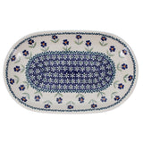 Plate, Roaster, Oval, 7"x11" in "Forget Me Not" by Manufaktura | P099T-ASS