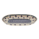 Plate, Roaster, Oval, 7"x11" in "Forget Me Not" by Manufaktura | P099T-ASS