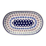 Plate, Roaster, Oval, 7"x11" in "Floral Chain" by Manufaktura | P099T-EO37