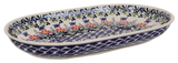 Plate, Roaster, Oval, 7"x11" in "Butterfly Blossoms" by Manufaktura | P099T-MM02