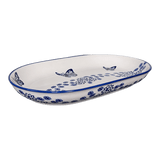 Plate, Roaster, Oval, 7"x11" in "Butterfly Garden" by Manufaktura | P099T-MOT1