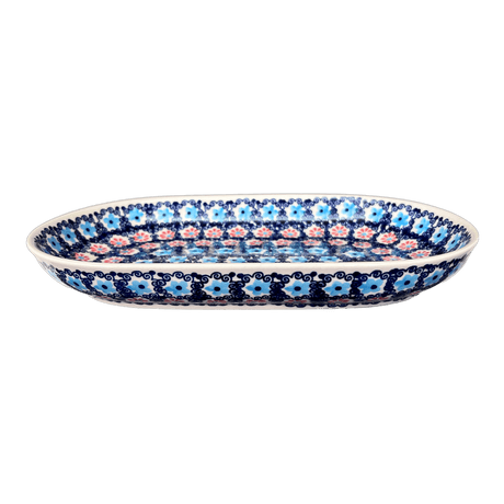 Plate, Roaster, Oval, 7"x11" in "Daisy Circle" by Manufaktura | P099T-MS01