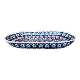 Polish Pottery 7"x11" Oval Roaster (Daisy Circle) | P099T-MS01 Additional Image at PolishPotteryOutlet.com