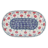 Plate, Roaster, Oval, 7"x11" in "Summer Blossoms" by Manufaktura | P099T-P232
