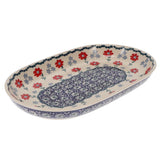 Plate, Roaster, Oval, 7"x11" in "Summer Blossoms" by Manufaktura | P099T-P232