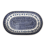 Plate, Roaster, Oval, 7"x11" in "Butterfly Border" by Manufaktura | P099T-P249