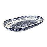 Plate, Roaster, Oval, 7"x11" in "Butterfly Border" by Manufaktura | P099T-P249