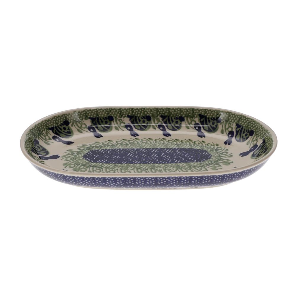 Plate, Roaster, Oval, 7"x11" in "Bunny Love" by Manufaktura | P099T-P324
