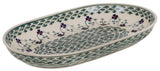 Plate, Roaster, Oval, 7"x11" in "Woven Pansies" by Manufaktura | P099T-RV