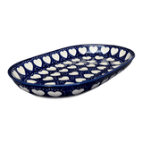 Roaster, Oval, 7"x11" in "Sea of Hearts" by Manufaktura | P099T-SEA