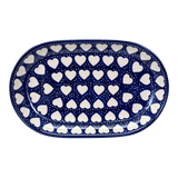 Roaster, Oval, 7"x11" in "Sea of Hearts" by Manufaktura | P099T-SEA