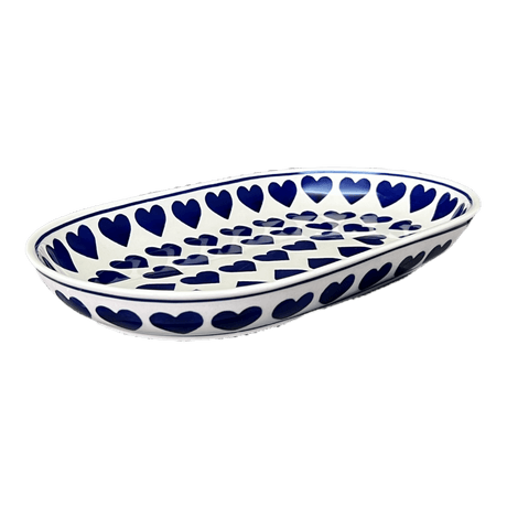 Plate, Roaster, Oval, 7"x11" in "Whole Hearted" by Manufaktura | P099T-SEDU