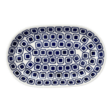 Plate, Roaster, Oval, 7"x11" in "Navy Retro" by Manufaktura | P099U-601A