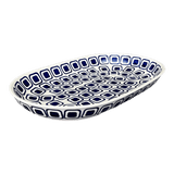 Plate, Roaster, Oval, 7"x11" in "Navy Retro" by Manufaktura | P099U-601A