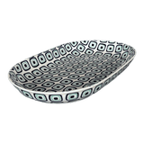 Plate, Roaster, Oval, 7"x11" in "Green Retro" by Manufaktura | P099U-604A