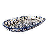 Plate, Roaster, Oval, 7"x11" in "Kaleidoscope" by Manufaktura | P099U-ASR