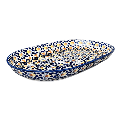 Plate, Roaster, Oval, 7"x11" in "Kaleidoscope" by Manufaktura | P099U-ASR