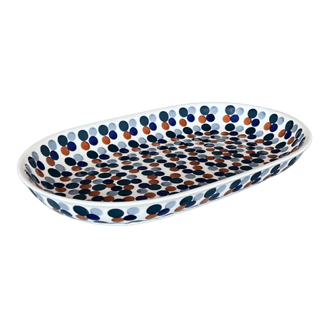 Plate, Roaster, Oval, 7"x11" in "Fall Confetti" by Manufaktura | P099U-BM01