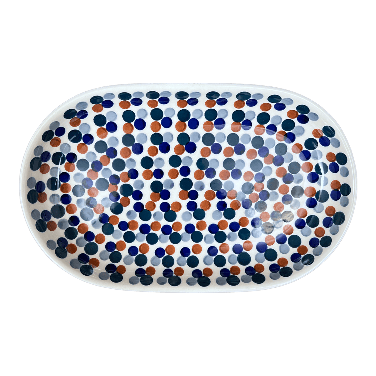 Plate, Roaster, Oval, 7"x11" in "Fall Confetti" by Manufaktura | P099U-BM01