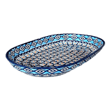 Roaster, Oval, 7"x11" in "Blue Diamond" by Manufaktura | P099U-DHR