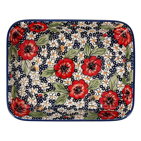 Baker, Rectangular, Shallow, 8"x10" in "Poppies & Posies" by Manufaktura | P103S-IM02