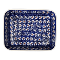 A picture of a Polish Pottery 8"x10" Rectangular Baker (Bonbons) | P103T-2 as shown at PolishPotteryOutlet.com/products/8x10-rectangular-baker-2-p103t-2