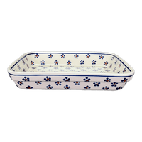 A picture of a Polish Pottery 8"x10" Rectangular Baker (Petite Floral) | P103T-64 as shown at PolishPotteryOutlet.com/products/8x10-rectangular-baker-petite-floral-p103t-64